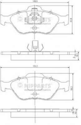 set placute frana,frana disc