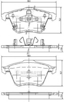 set placute frana,frana disc