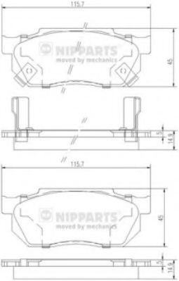 set placute frana,frana disc