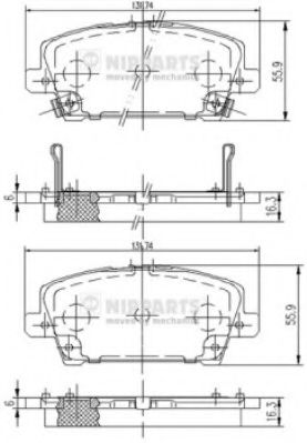 set placute frana,frana disc