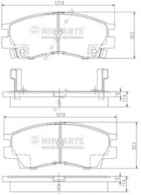 set placute frana,frana disc