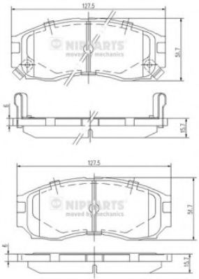 set placute frana,frana disc