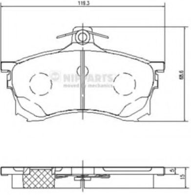 set placute frana,frana disc