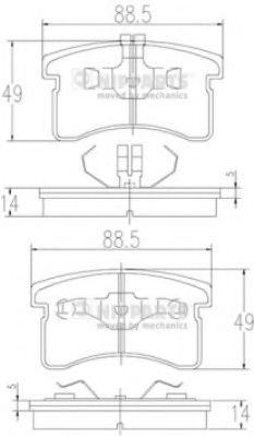 set placute frana,frana disc