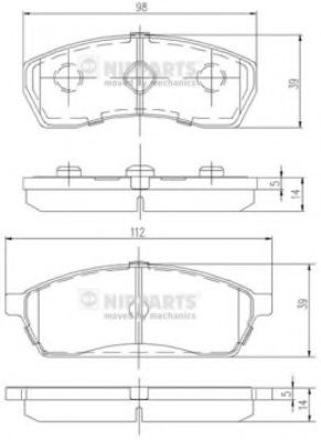 set placute frana,frana disc