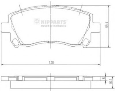 set placute frana,frana disc