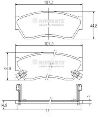 set placute frana,frana disc