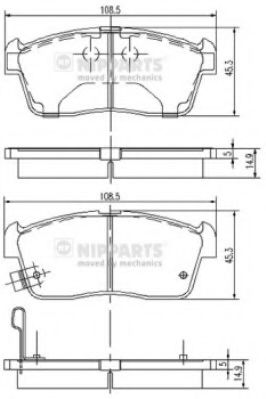 set placute frana,frana disc