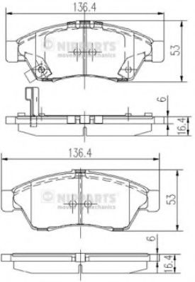 set placute frana,frana disc