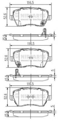 set placute frana,frana disc