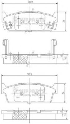 set placute frana,frana disc