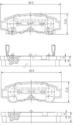 set placute frana,frana disc