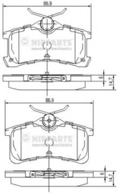 set placute frana,frana disc