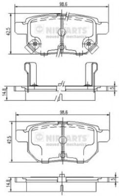 set placute frana,frana disc