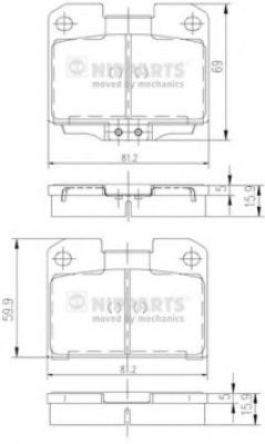 set placute frana,frana disc