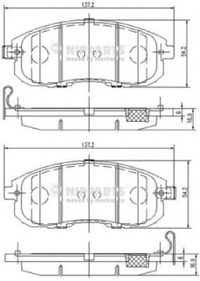 set placute frana,frana disc