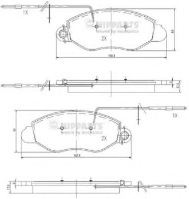 set placute frana,frana disc