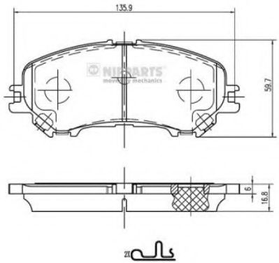 set placute frana,frana disc