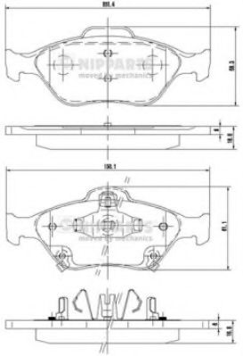 set placute frana,frana disc