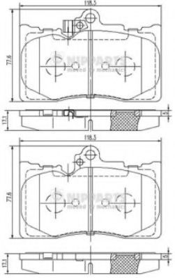 set placute frana,frana disc