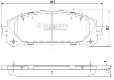 set placute frana,frana disc