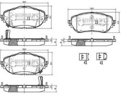 set placute frana,frana disc