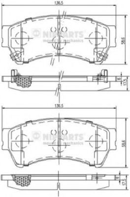 set placute frana,frana disc