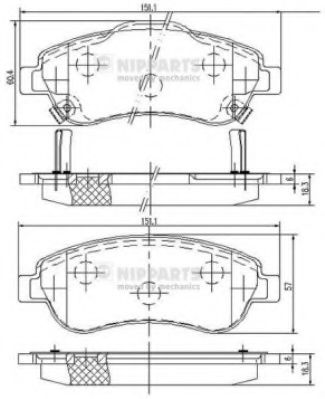 set placute frana,frana disc