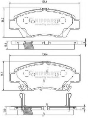 set placute frana,frana disc