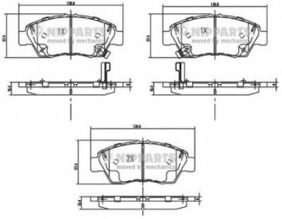 set placute frana,frana disc