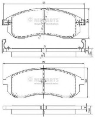 set placute frana,frana disc