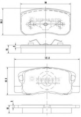 set placute frana,frana disc