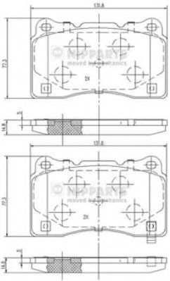 set placute frana,frana disc