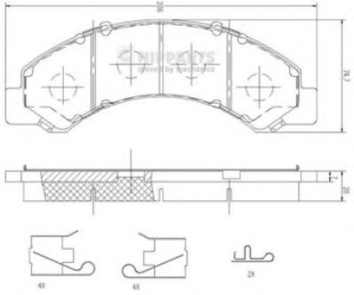 set placute frana,frana disc