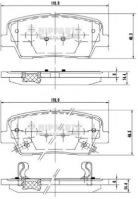 set placute frana,frana disc