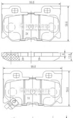 set placute frana,frana disc