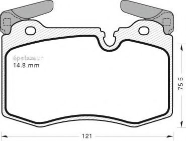 set placute frana,frana disc