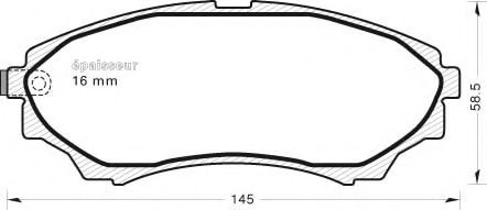 set placute frana,frana disc