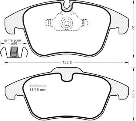 set placute frana,frana disc