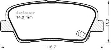 set placute frana,frana disc