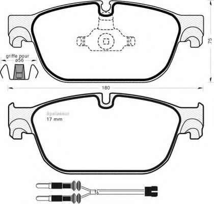 set placute frana,frana disc