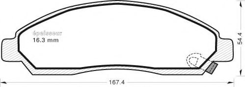 set placute frana,frana disc