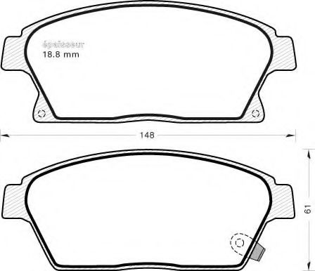 set placute frana,frana disc