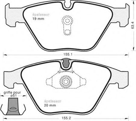 set placute frana,frana disc