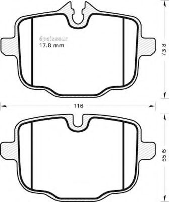 set placute frana,frana disc