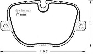 set placute frana,frana disc