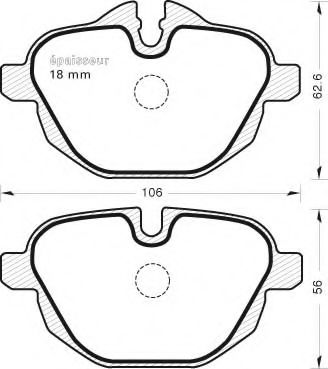 set placute frana,frana disc