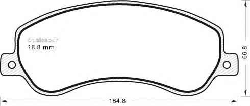 set placute frana,frana disc