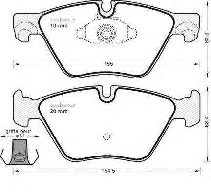 set placute frana,frana disc