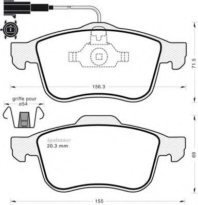 set placute frana,frana disc